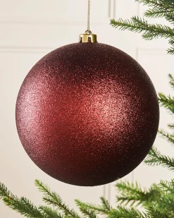 WeRChristmas Burgundy Large Glitter Shatterproof Bauble, 20 Cm^ Oversized Baubles|Shatterproof Baubles