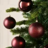 WeRChristmas Burgundy Shatterproof Baubles, 9 Pack, 10 Cm^ Oversized Baubles|Shatterproof Baubles