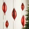 WeRChristmas Christmas Red Glass Baubles, 5 Pack, 15 Cm^ Glass Baubles