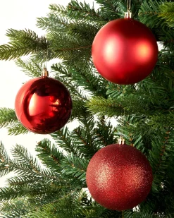 WeRChristmas Christmas Red Shatterproof Baubles, 9 Pack, 10 Cm^ Oversized Baubles|Shatterproof Baubles
