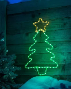 WeRChristmas Christmas Tree Rope Light Silhouette, 48 Cm^ Tree Silhouettes