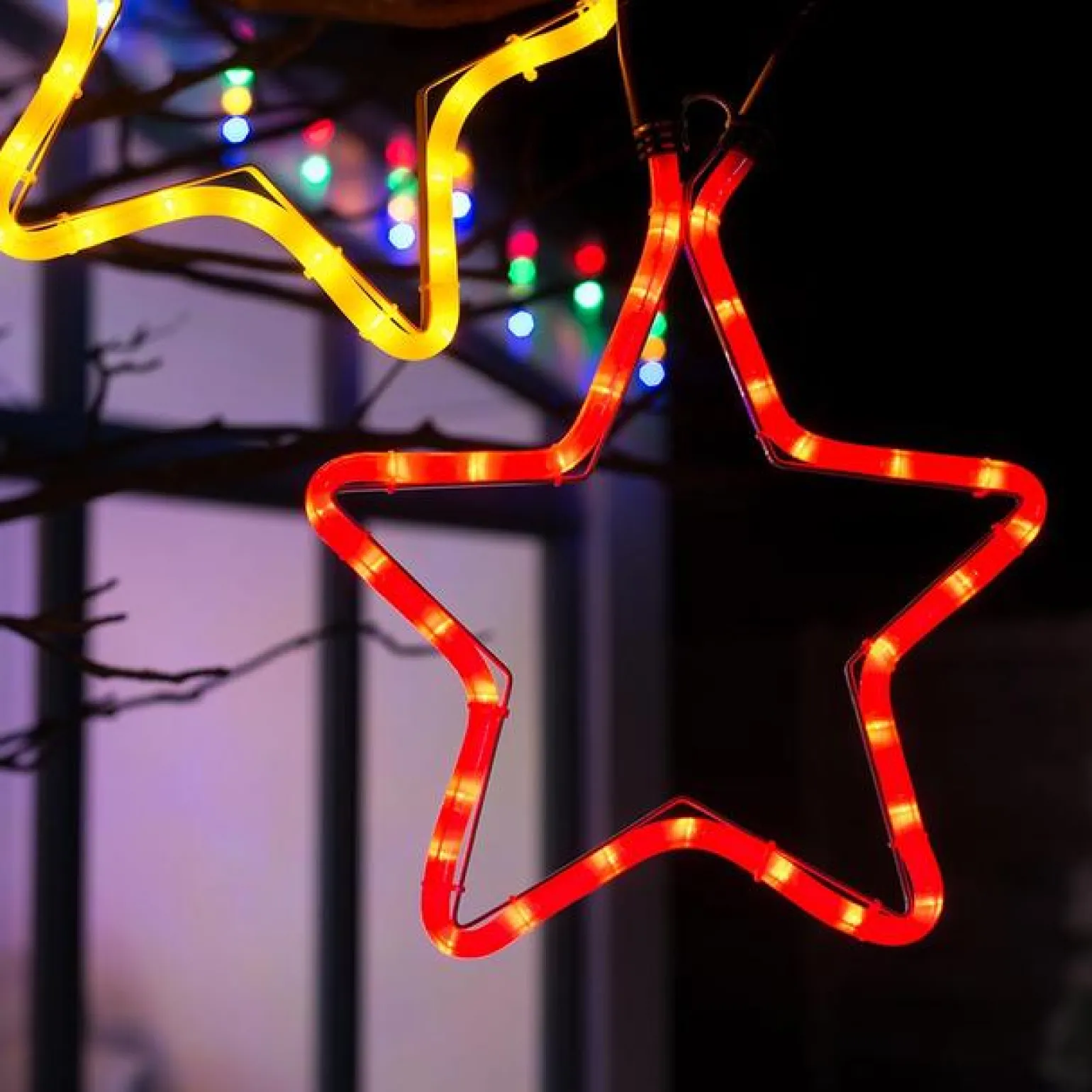 WeRChristmas Connectable Star Rope Light Silhouette, Red, 32 Cm^ Connectable Lights