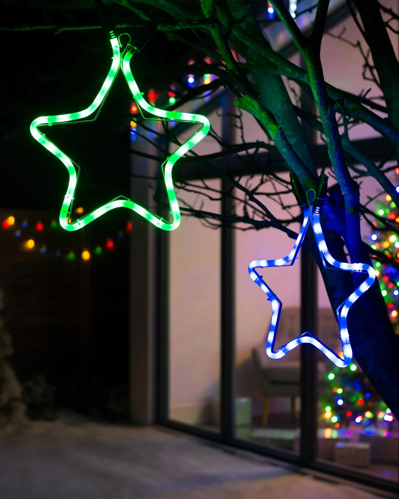 WeRChristmas Connectable Star Rope Light Silhouette, Blue, 32 Cm^ Connectable Lights