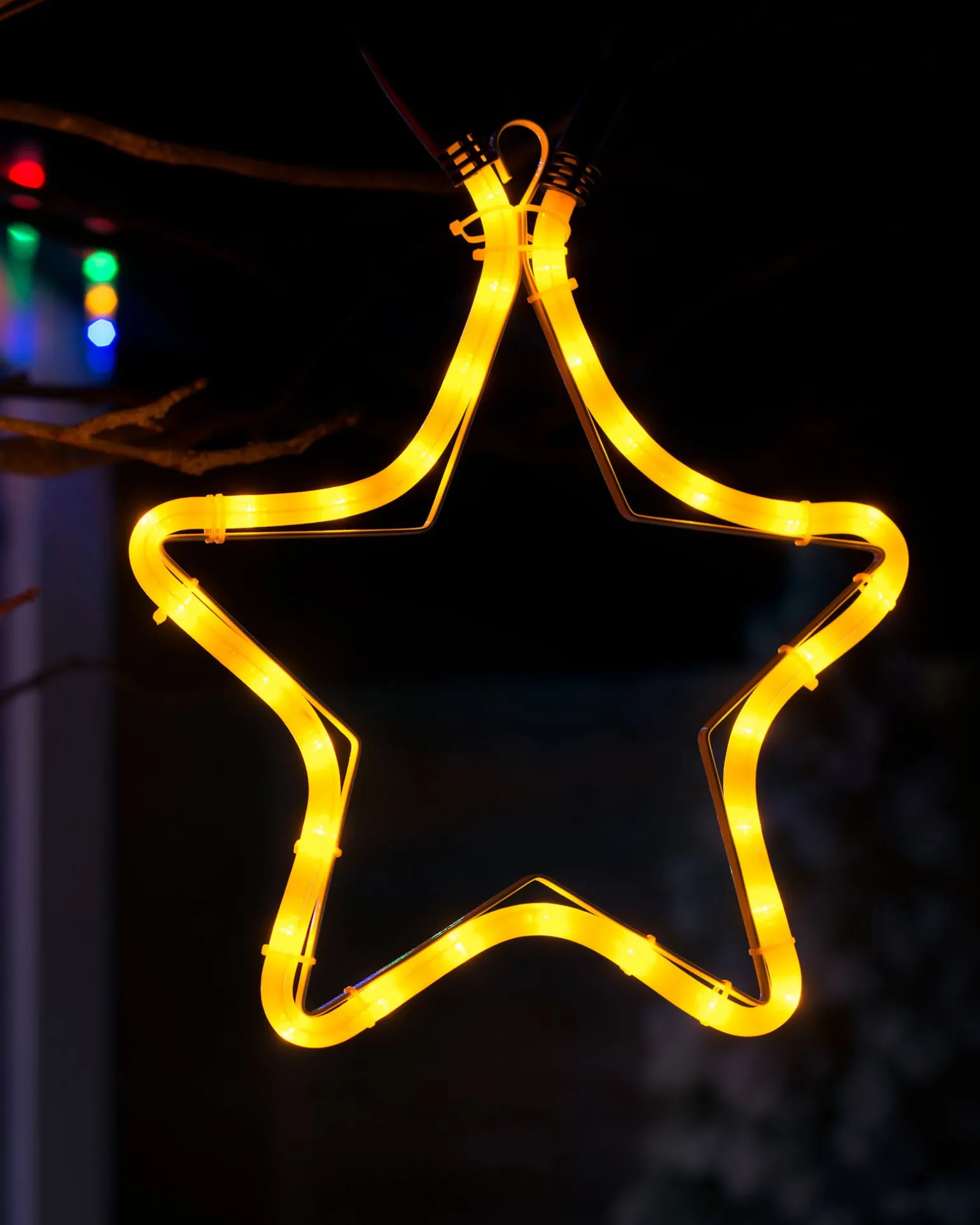 WeRChristmas Connectable Star Rope Light Silhouette, Yellow, 32 Cm^ Connectable Lights