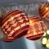 WeRChristmas Cotton Ball 20 LED Fairisle Light String, 3 M^ Fairy Lights