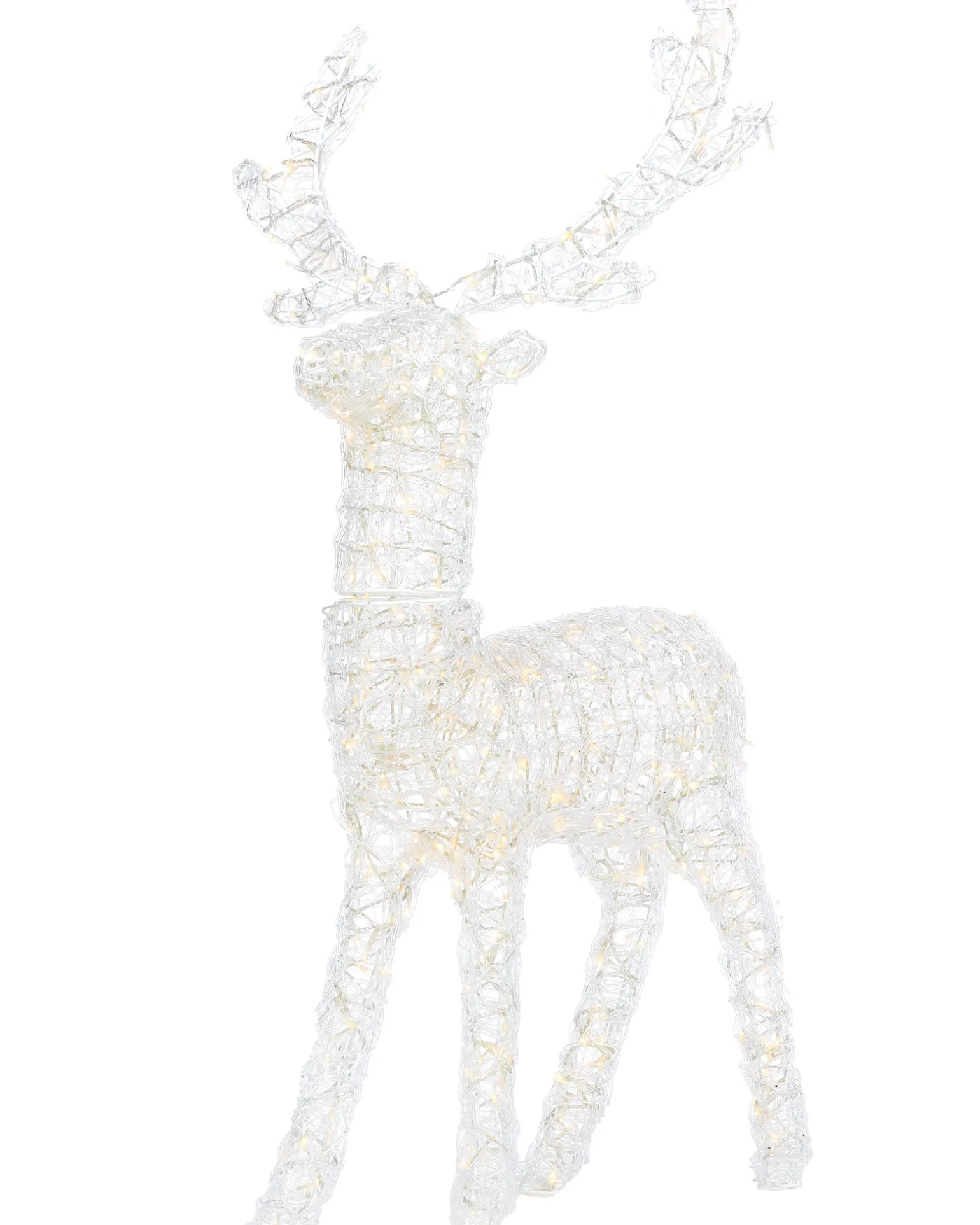 WeRChristmas 3D Acrylic Reindeer Decoration, 122 Cm^ Outdoor Lighted Reindeer