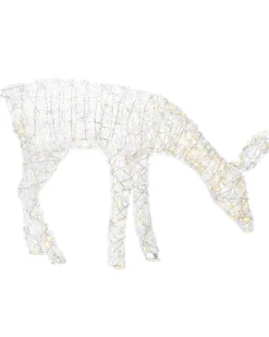 WeRChristmas 3D Acrylic Reindeer Decoration, 90 Cm^ Outdoor Lighted Reindeer