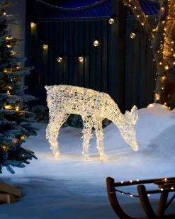 WeRChristmas 3D Acrylic Reindeer Decoration, 90 Cm^ Outdoor Lighted Reindeer