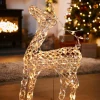 WeRChristmas 2D Crystal Reindeer, 80 Cm^ Outdoor Lighted Reindeer|Figurines