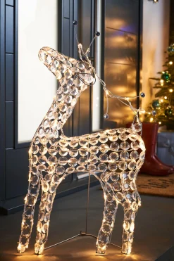 WeRChristmas 2D Crystal Reindeer, 80 Cm^ Outdoor Lighted Reindeer|Figurines