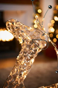 WeRChristmas 2D Crystal Reindeer, 80 Cm^ Outdoor Lighted Reindeer|Figurines