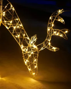 WeRChristmas 2D Grazing Reindeer Silhouette, 95 Cm^ Outdoor Lighted Reindeer