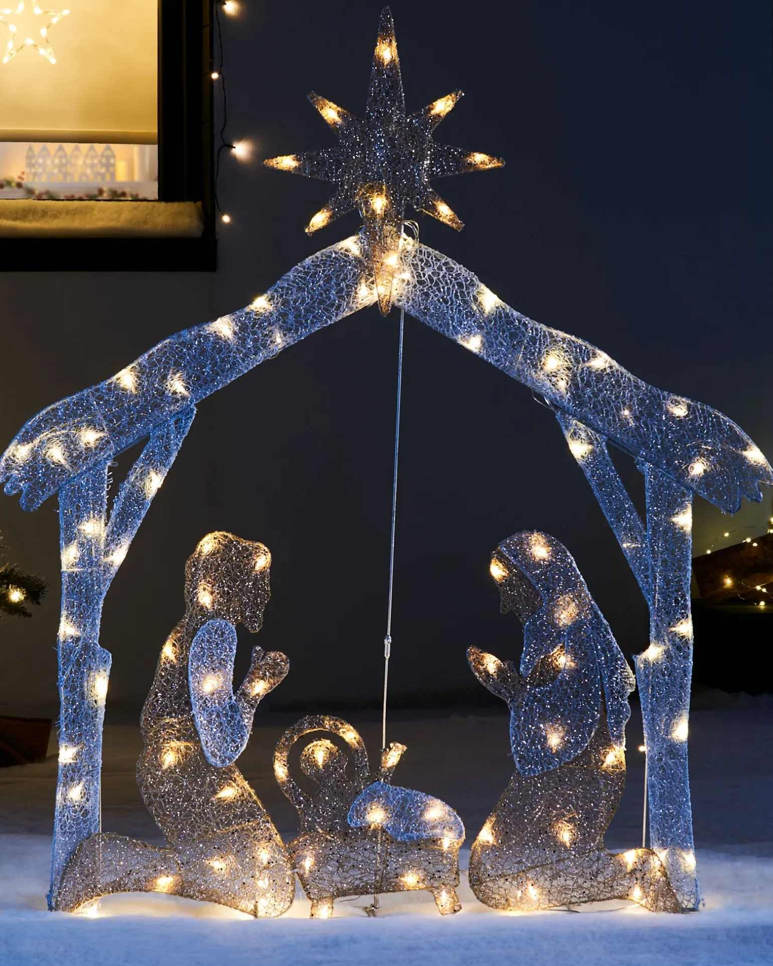 WeRChristmas 2D Mesh Nativity Set, 130 Cm^ Christmas Characters