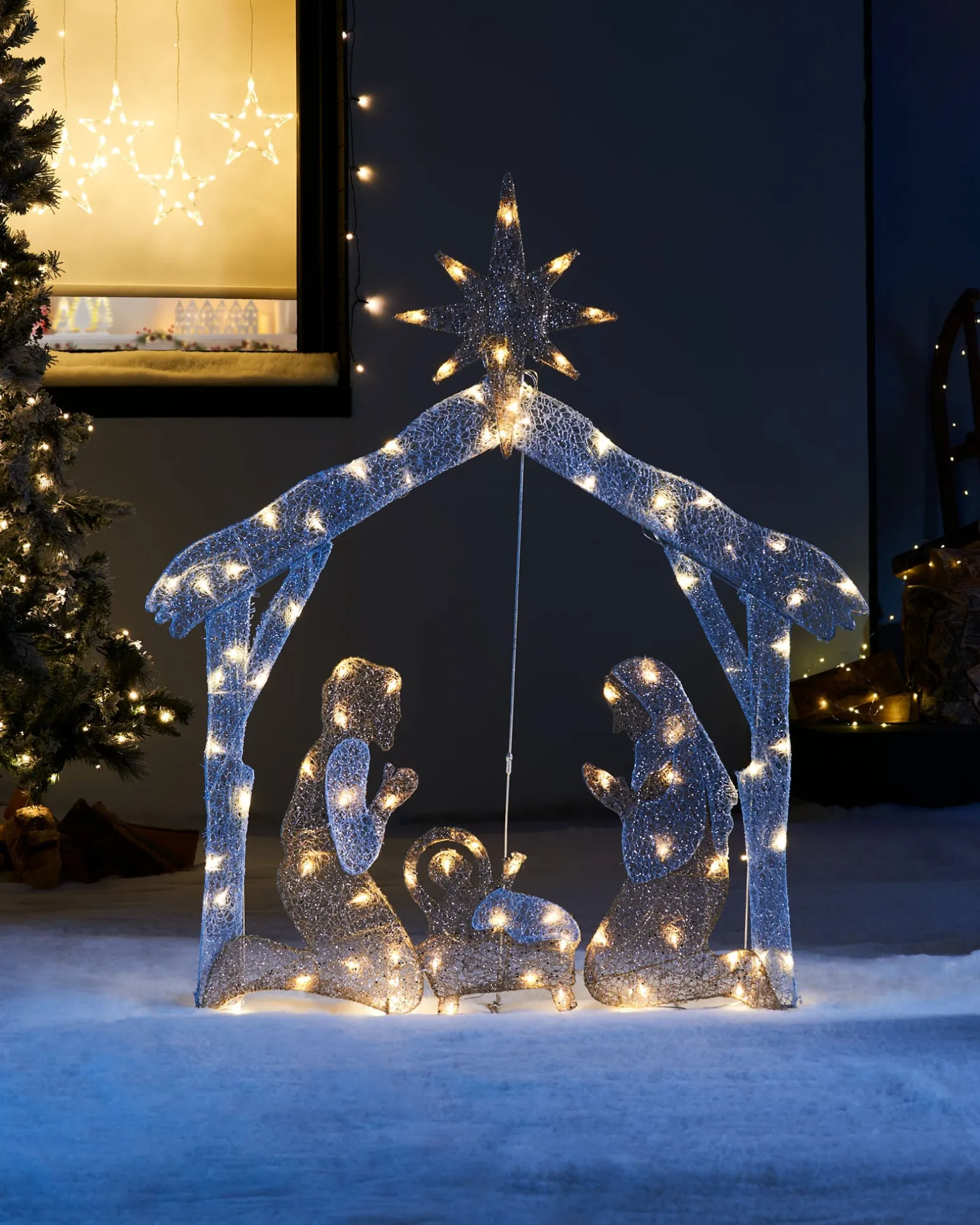 WeRChristmas 2D Mesh Nativity Set, 130 Cm^ Christmas Characters