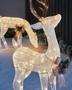 WeRChristmas 3D Reindeer Family Silhouette, 151 Cm^ Outdoor Lighted Reindeer