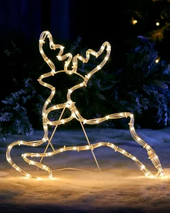 WeRChristmas 2D Reindeer LED Rope Light Silhouette, 60 Cm^ Outdoor Lighted Reindeer
