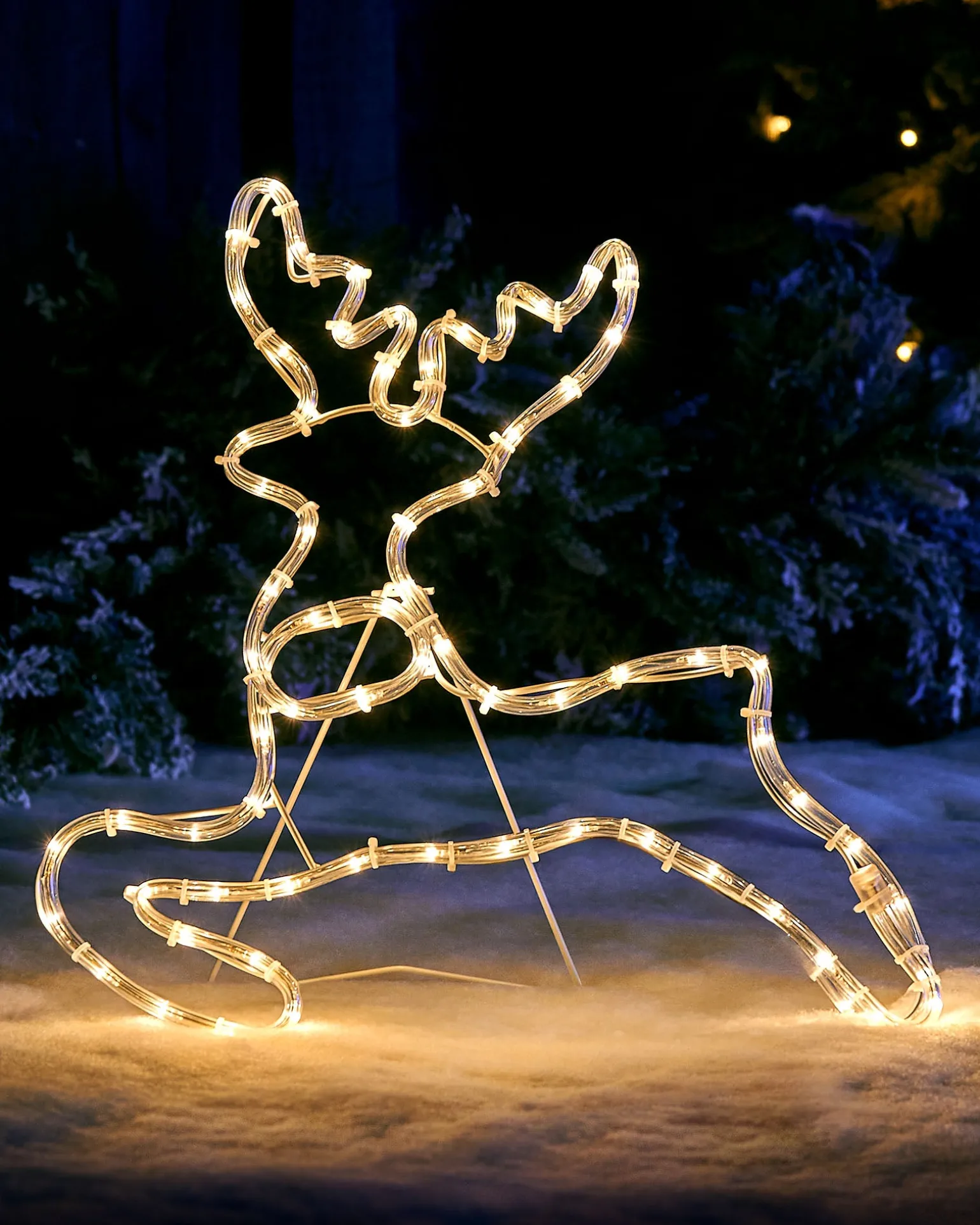 WeRChristmas 2D Reindeer LED Rope Light Silhouette, 60 Cm^ Outdoor Lighted Reindeer