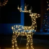 WeRChristmas 2D Standing Reindeer Silhouette, 95 Cm^ Outdoor Lighted Reindeer