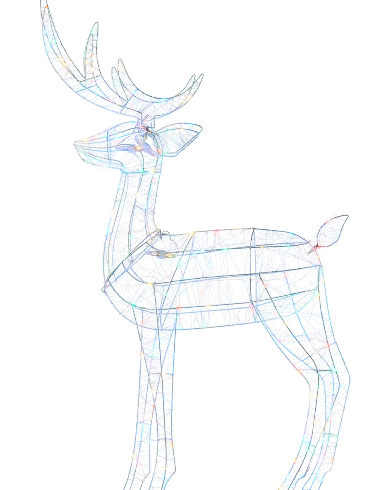 WeRChristmas 3D Standing Stag Silhouette, 110 Cm^ Outdoor Lighted Reindeer