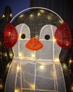 WeRChristmas 2D Tinsel Penguin Family Silhouette^ Christmas Characters