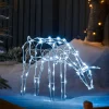 WeRChristmas 3D Twinkling Grazing Reindeer Silhouette, White, 68 Cm^ Outdoor Lighted Reindeer