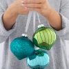 WeRChristmas Emerald Green Glass Baubles, 3 Pack, 11 Cm^ Glass Baubles