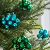 WeRChristmas Emerald Green Glass Berry Cluster Baubles, 5 Pack^ Glass Baubles