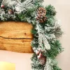 WeRChristmas Extra Thick Mixed Pine Snow Flocked Garland, 9 Ft^ Plain Garlands|Snow Flocked Garlands