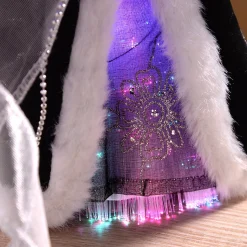 WeRChristmas Fibre Optic Angel Christmas Tree Topper, Black/Silver, 25 Cm^ Tree Toppers