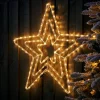 WeRChristmas Flashing Star Rope Light Silhouette, Warm White, 72 Cm^ Festive Star, Snowflake & Sign Lights