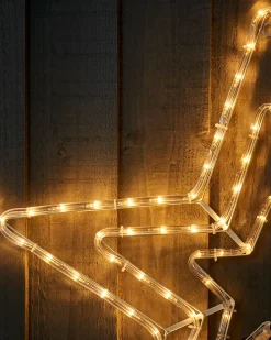 WeRChristmas Flashing Star Rope Light Silhouette, Warm White, 72 Cm^ Festive Star, Snowflake & Sign Lights
