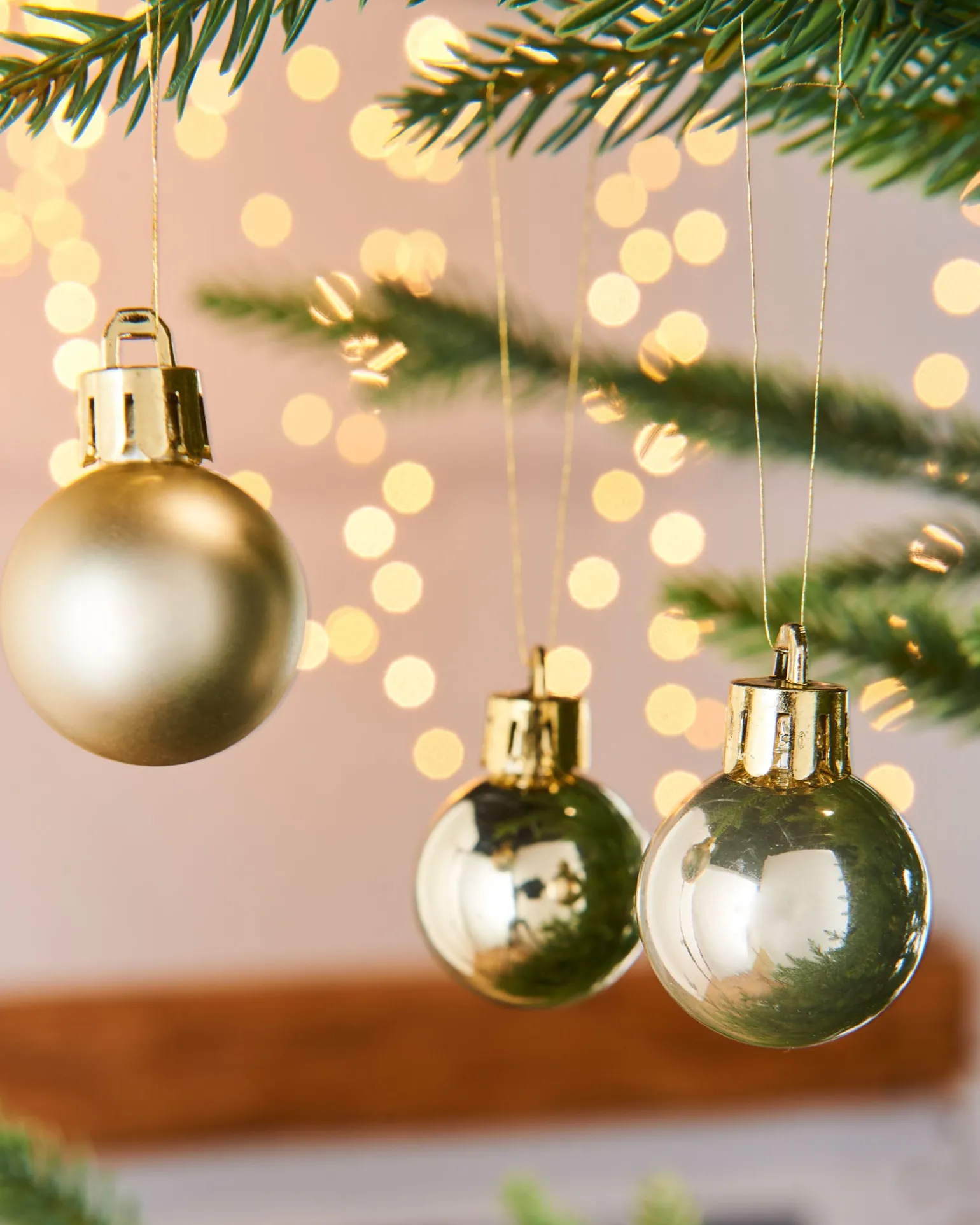 WeRChristmas Gold Shatterproof Baubles, 36 Pack, 3 Cm^ Shatterproof Baubles