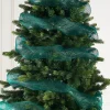 WeRChristmas Green Mesh With Green Foil, 9 M^ Deco Mesh