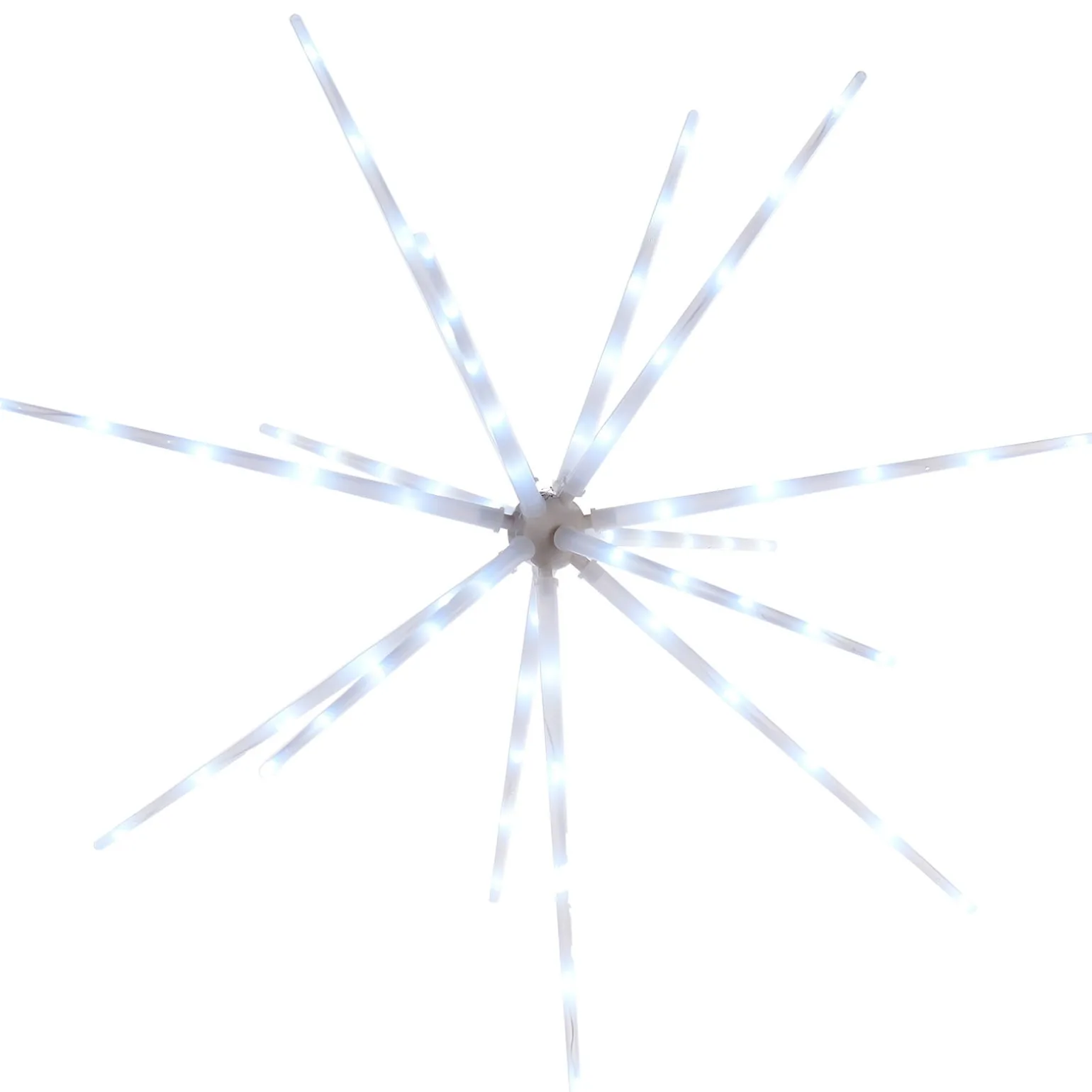 WeRChristmas Hanging Starburst Decoration, Ice White, 51 Cm^ Festive Star, Snowflake & Sign Lights