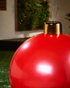 WeRChristmas Inflatable Christmas Bauble, Red, 45 Cm^ Inflatables|Outdoor Inflatable Baubles