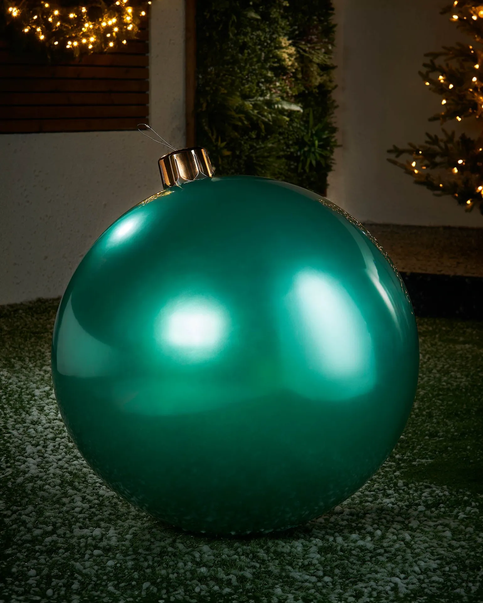 WeRChristmas Inflatable Christmas Bauble, Green, 66 Cm^ Inflatables|Outdoor Inflatable Baubles