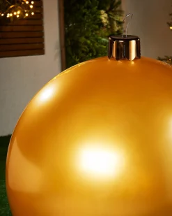 WeRChristmas Inflatable Christmas Bauble, Gold, 76 Cm^ Inflatables|Outdoor Inflatable Baubles