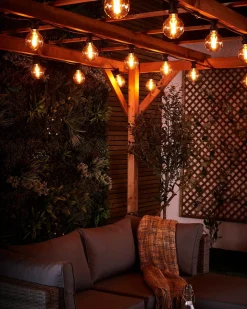 WeRChristmas LINK FESTOON 4W E27 Dimmable Globe Filament LED Bulb, Warm White^ Link Festoon|Festoon Lights