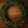 WeRChristmas LINK PRO Connectable Pre-Lit Natural Fir Wreath, 1.2 M^ Link Pro|Plain Wreaths