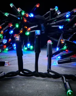 WeRChristmas LINK PRO LED Cluster Lights, Black Cable, Multi Colour^ Link Pro|Connectable Lights