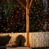 WeRChristmas LINK PRO LED Curtain Lights, Black Cable, 2.5 M Drop, Warm White / White^ Link Pro|Curtain & Net Lights