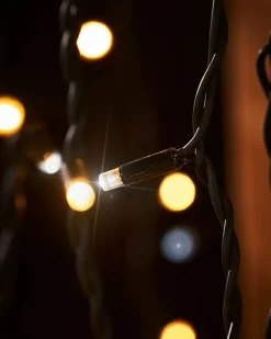WeRChristmas LINK PRO LED Curtain Lights, Black Cable, 2.5 M Drop, Warm White / White^ Link Pro|Curtain & Net Lights