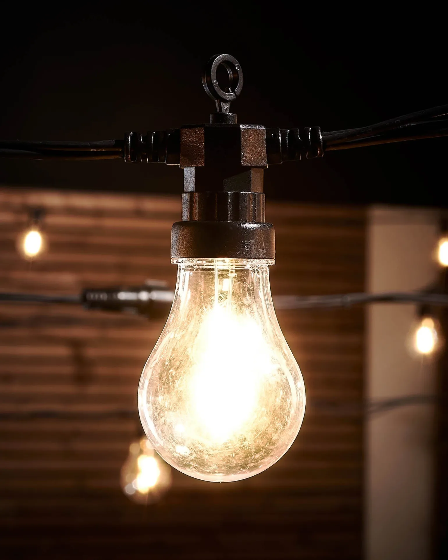 WeRChristmas LINK PRO LED Festoon Lights, A60 Filament Bulb, Black Cable, Warm White^ Link Pro|Festoon Lights