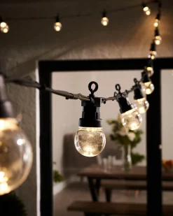 WeRChristmas LINK PRO LED Festoon Lights, Clear Bulb, Black Cable, Warm White^ Link Pro|Festoon Lights