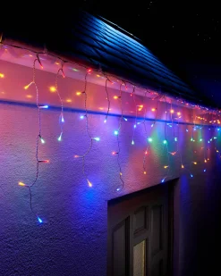 WeRChristmas LINK UP LED Icicle Lights, White Cable, Multi Colour^ Link Up|Icicle Lights