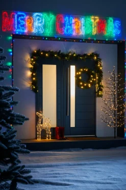 WeRChristmas Merry Christmas Rope Light Silhouette, 292 Cm^ Festive Star, Snowflake & Sign Lights