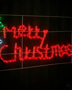 WeRChristmas Merry Christmas Rope Light Silhouette, 125 Cm^ Festive Star, Snowflake & Sign Lights