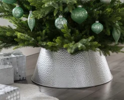 WeRChristmas Metal Tin Tree Collar, Silver, 55 Cm^ Skirts & Collars