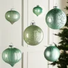 WeRChristmas Mint Green Glass Baubles, 6 Pack, 10 Cm^ Glass Baubles