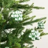 WeRChristmas Mint Green Glass Berry Cluster Baubles, 10 Pack^ Glass Baubles